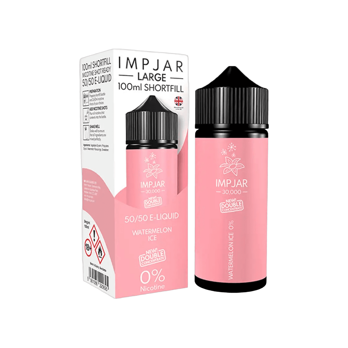 Watermelon Ice Shortfill E-Liquid by Imp Jar Large 100ml - 0mg E-Liquid