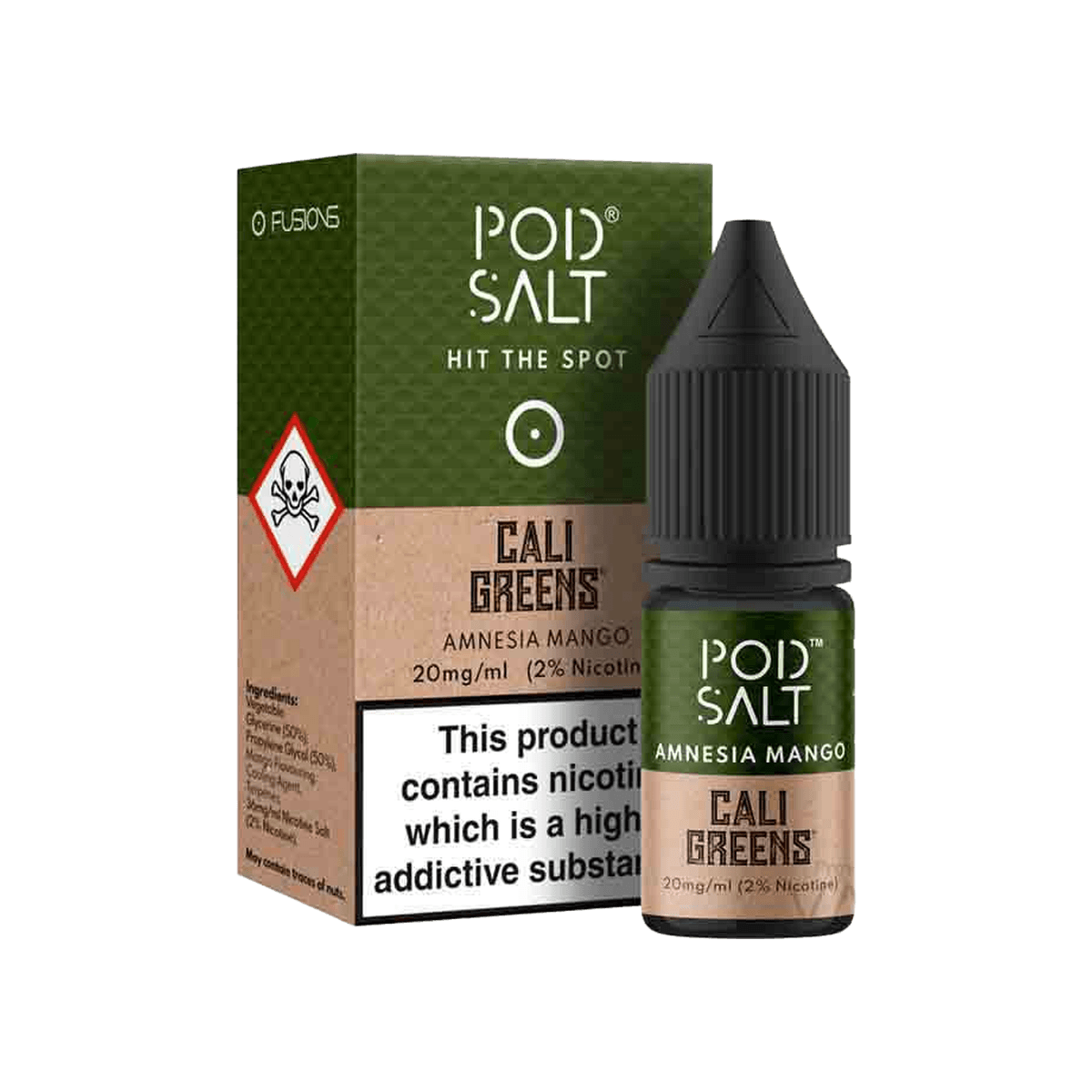 Amnesia Mango Nic Salt E-Liquid by Pod Salt Cali Greens - E-Liquids