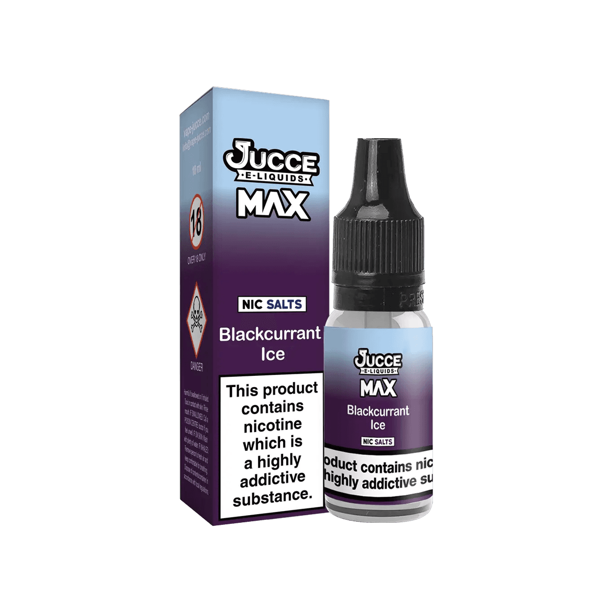 Blackcurrant Ice Nic Salt E-Liquid by Jucce Max - 10ml E-Liquid