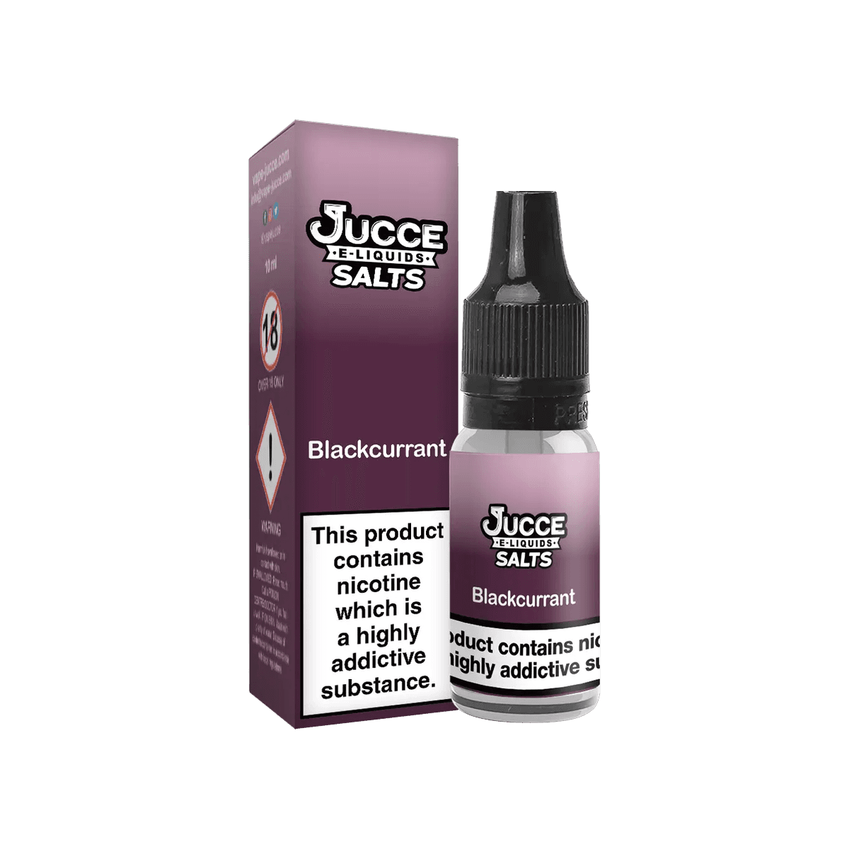 Blackcurrant Nic Salt E-Liquid by Jucce Salts - 10ml E-Liquid