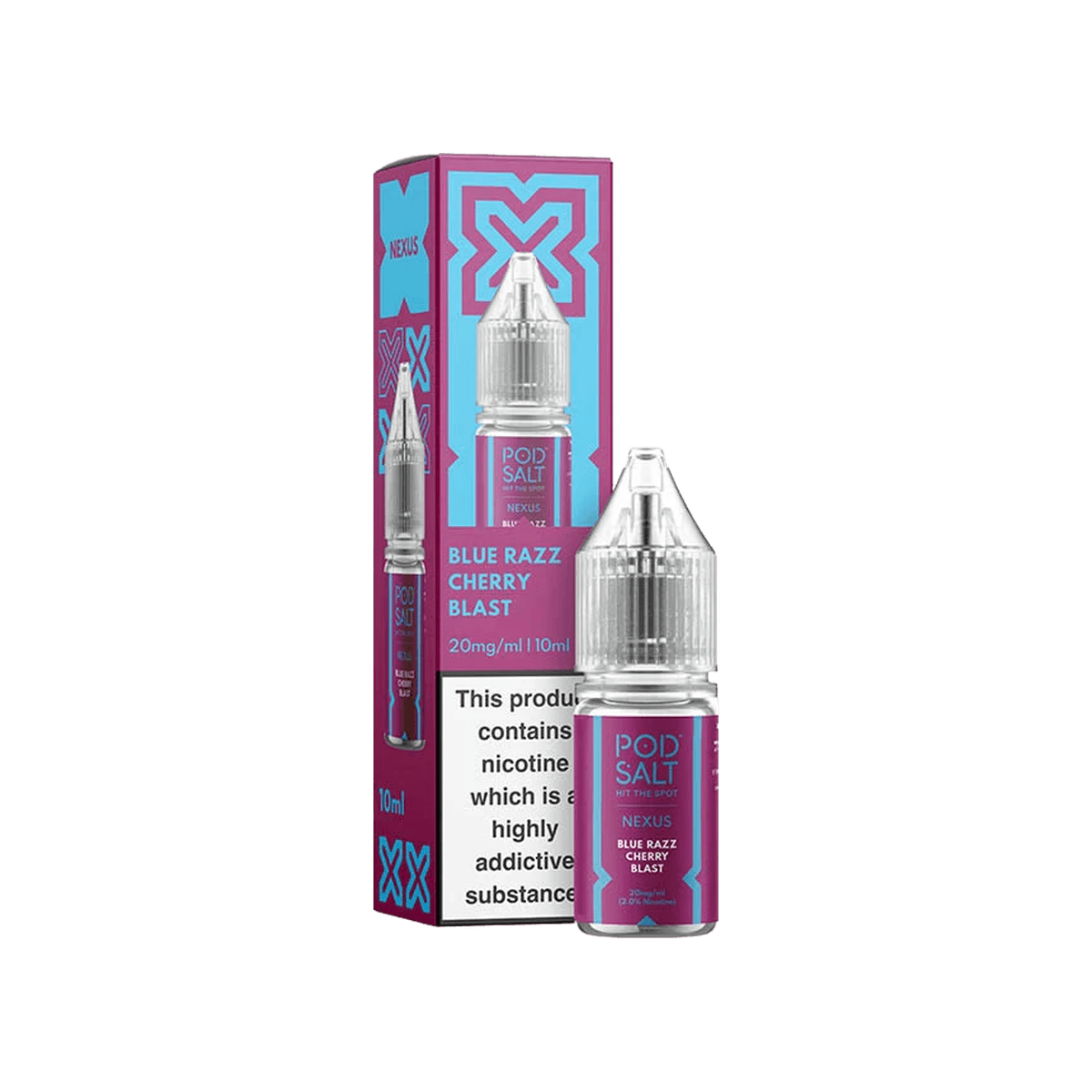 Blue Razz Cherry Blast Nic Salt E-Liquid by Pod Salt Nexus
