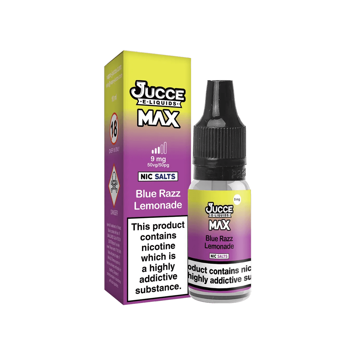 Blue Razz Lemonade Nic Salt E-Liquid by Jucce Max - 10ml E-Liquid