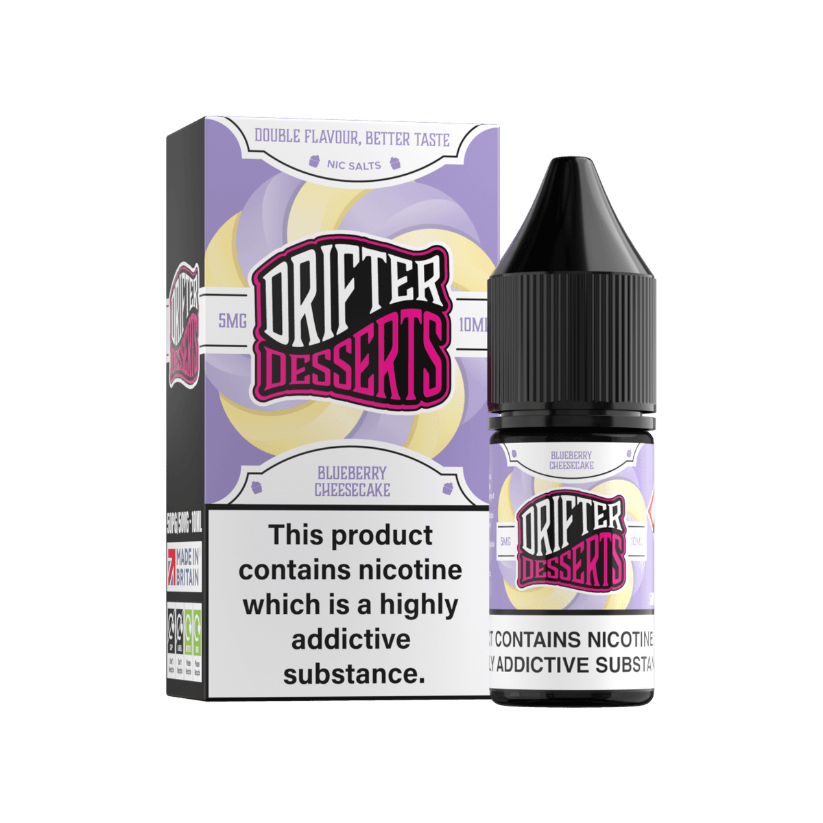 Blueberry Cheesecake Nic Salt E-Liquid by Drifter Desserts - E-Liquids