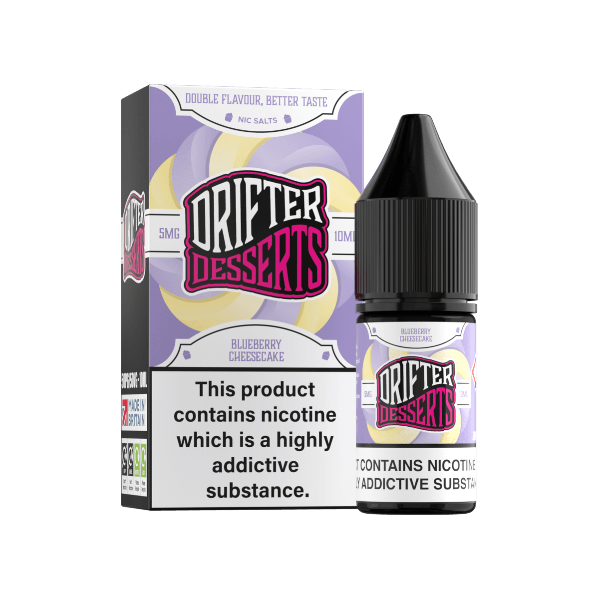 Blueberry Cheesecake Nic Salt E-Liquid by Drifter Desserts