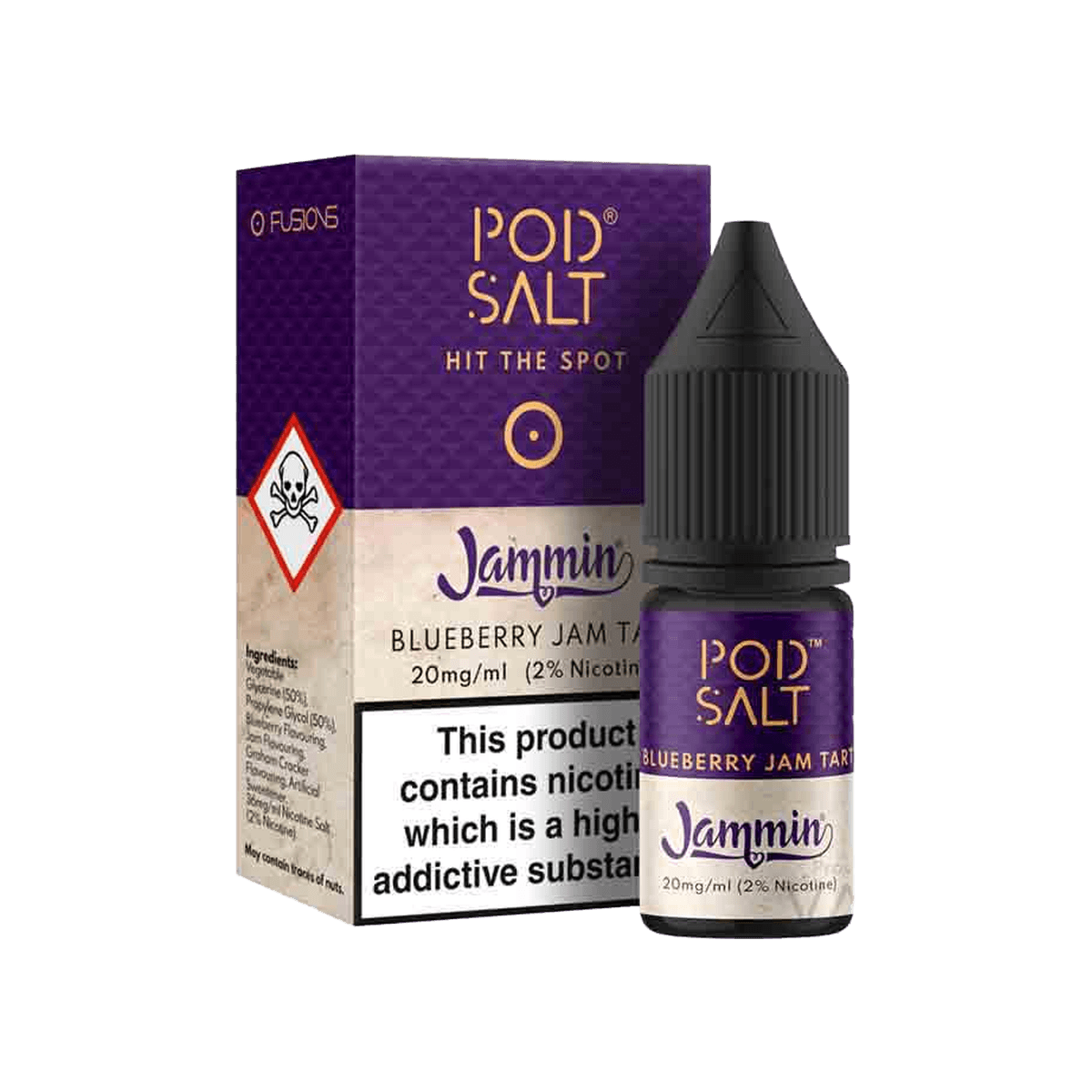 Blueberry Jam Tart Nic Salt E-Liquid by Pod Salt & Jammin