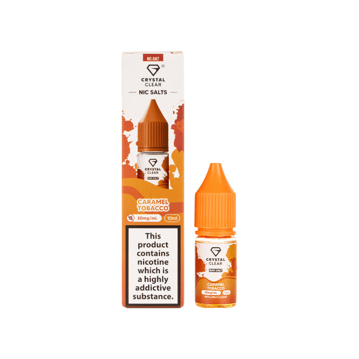 Caramel Tobacco Nic Salt E-Liquid by Crystal Clear - 10mg E-Liquid