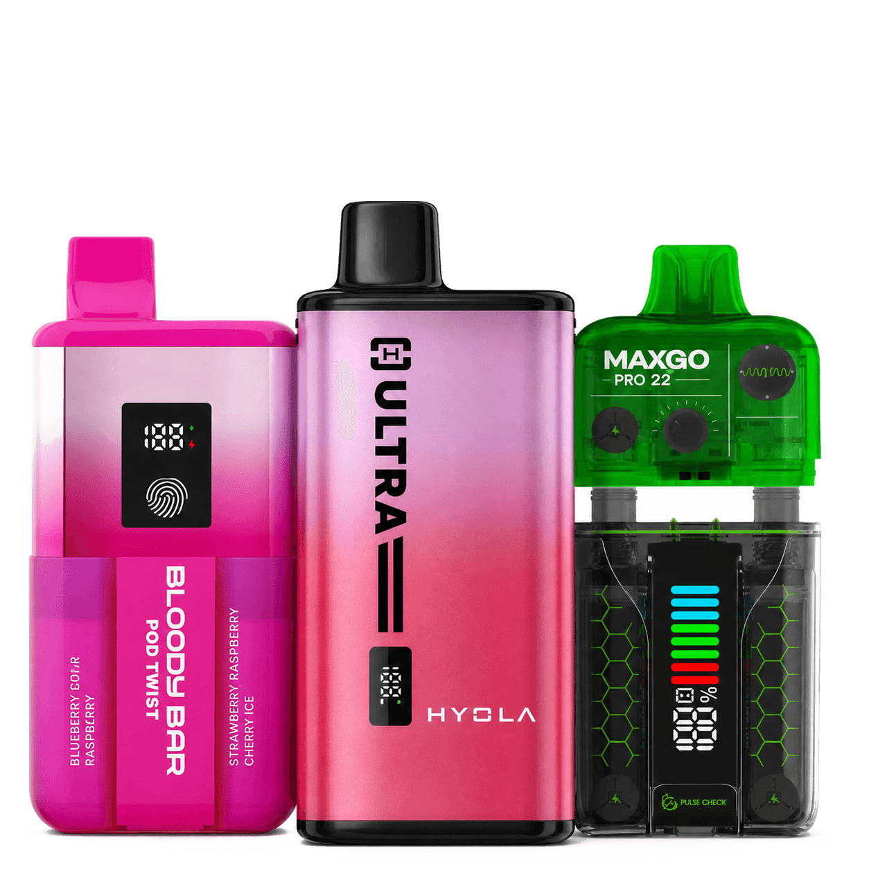 Three vape devices in the Cheap Vape range