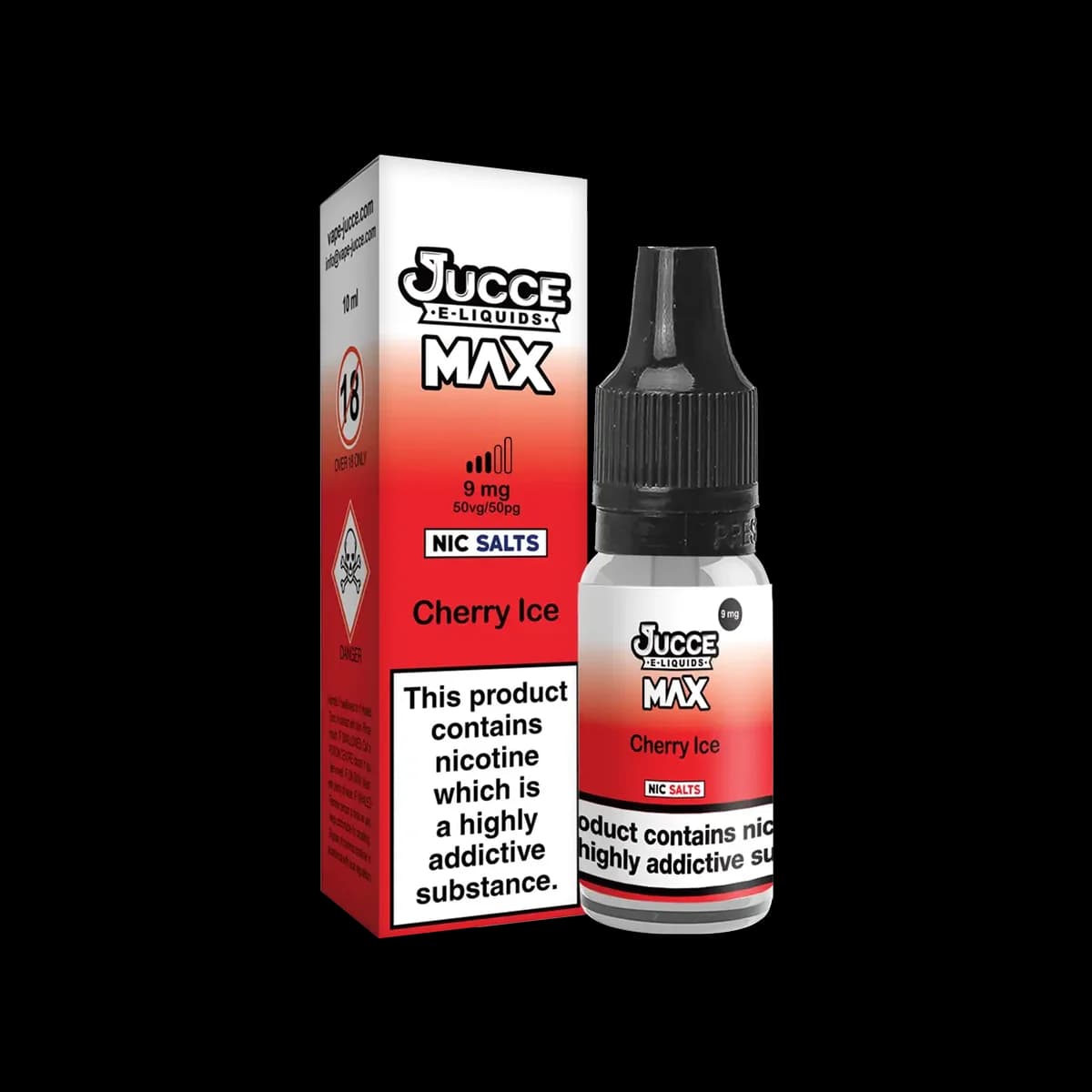 Cherry Ice Nic Salt E-Liquid by Jucce Max - 10ml E-Liquid