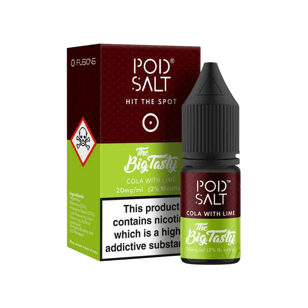 Cola With Lime Nic Salt E-Liquid by Pod Salt & The Big Tasty