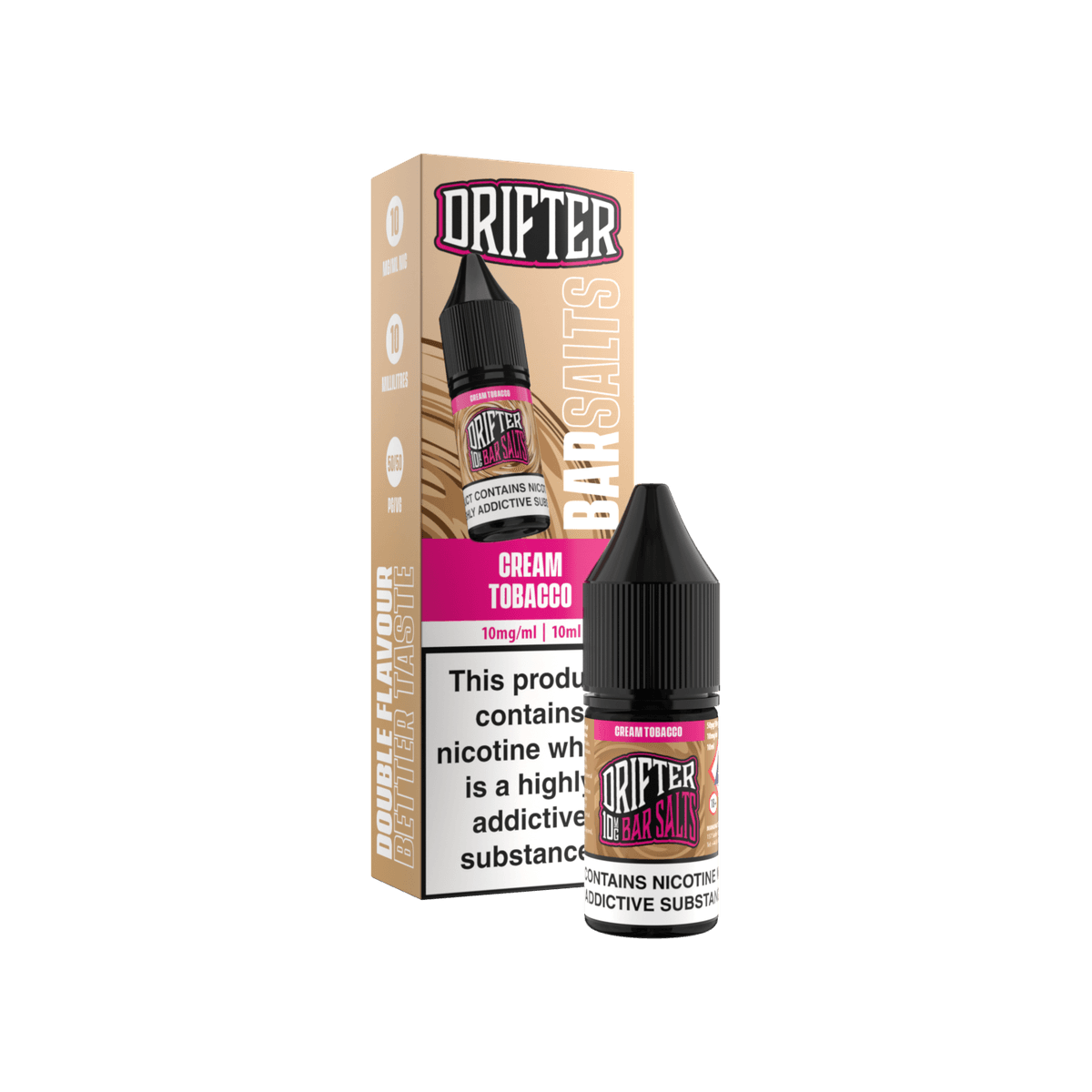 Cream Tobacco Nic Salt E-Liquid by Drifter Bar Salts - E-Liquids