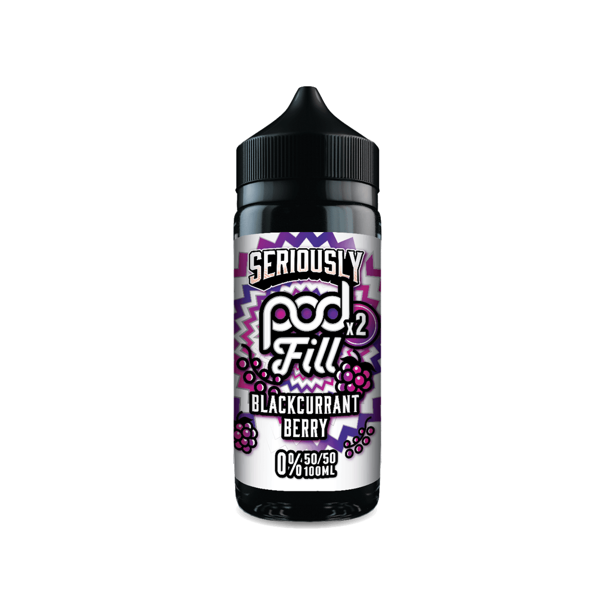 Blackcurrant Berry Shortfill E-Liquid by Seriously Pod Fill x2 100ml
