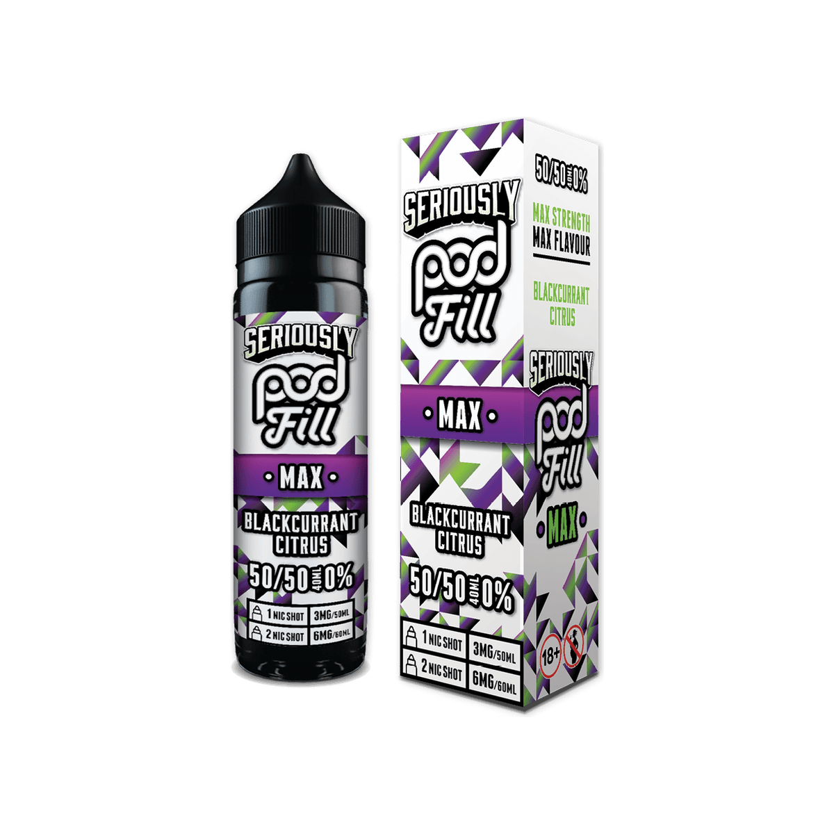 Blackcurrant Citrus Shortfill E-Liquid by Seriously Pod Fill Max 40ml - 0mg E-Liquid