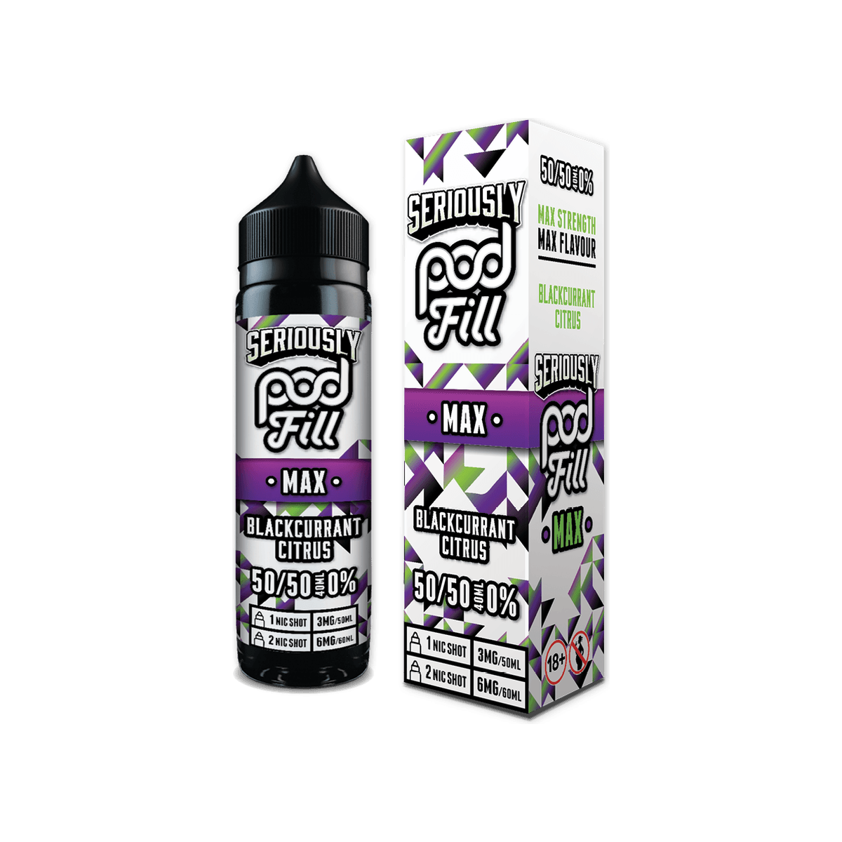 Blackcurrant Citrus Shortfill E-Liquid by Seriously Pod Fill Max 40ml