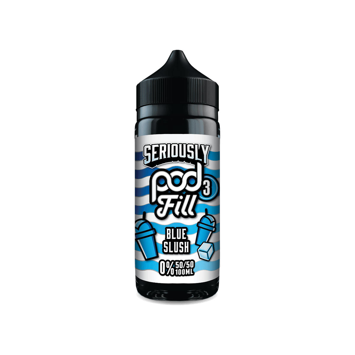 Blue Slush Shortfill E-Liquid by Seriously Pod Fill 3 100ml - 0mg E-Liquid