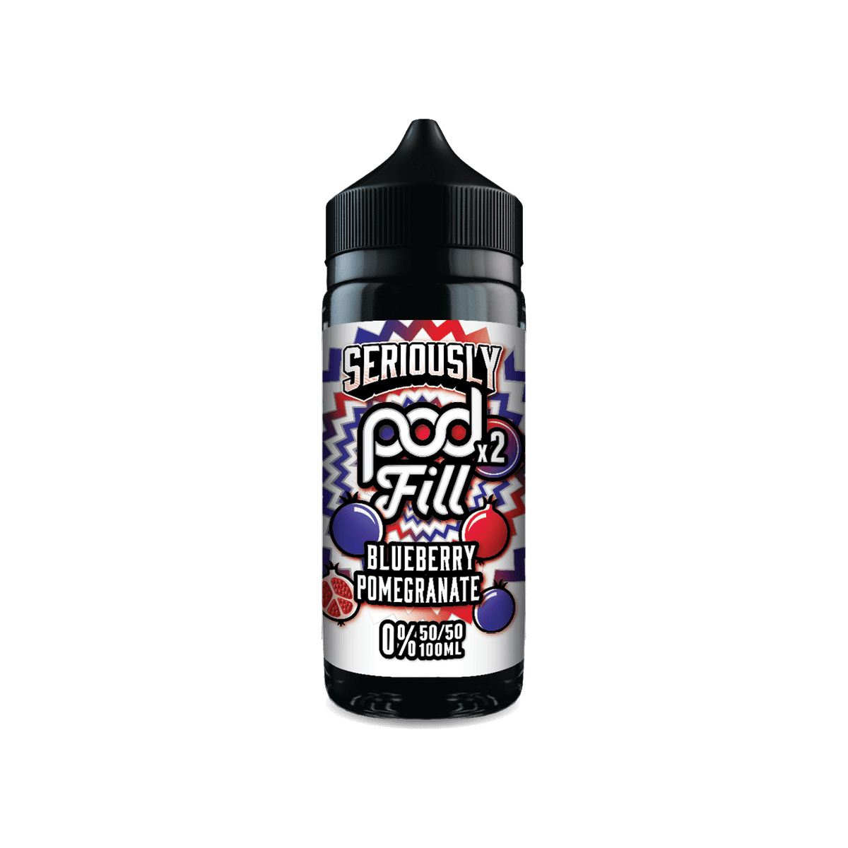Blueberry Pomegranate Shortfill E-Liquid by Seriously Pod Fill x2 100ml - 0mg E-Liquid