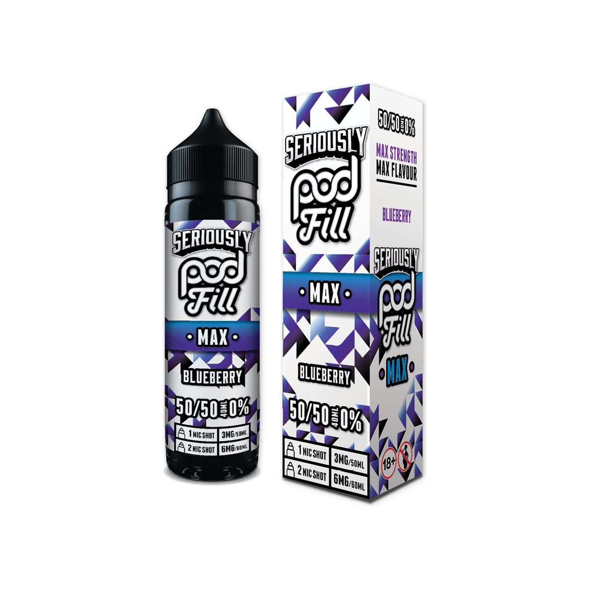 Blueberry Shortfill E-Liquid by Seriously Pod Fill Max 40ml