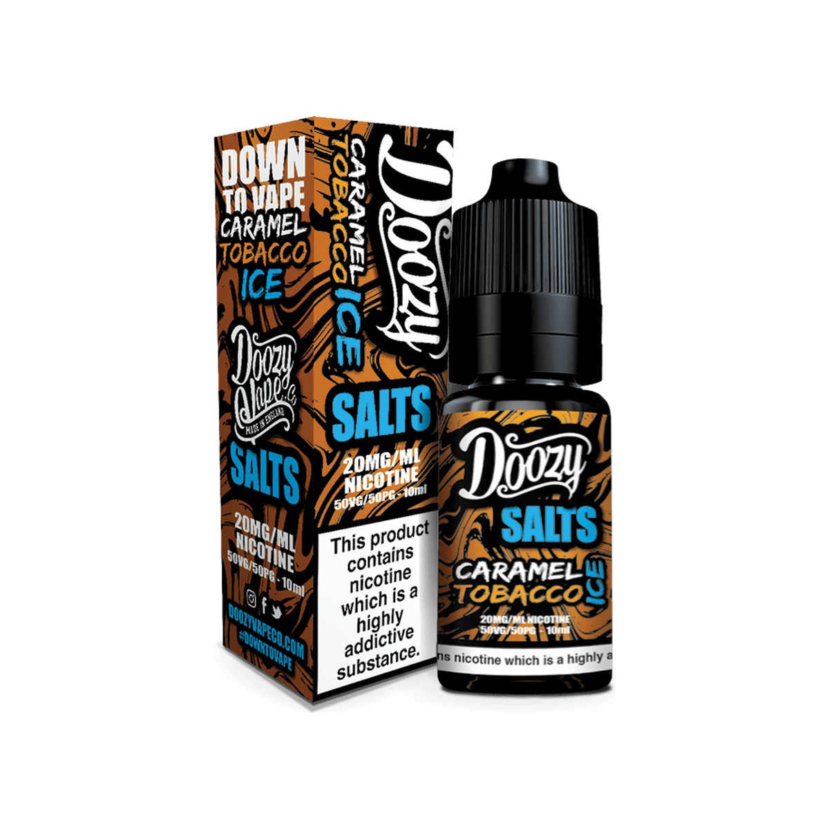 Caramel Tobacco Ice Nic Salt E-Liquid by Doozy Salts - 10mg E-Liquid