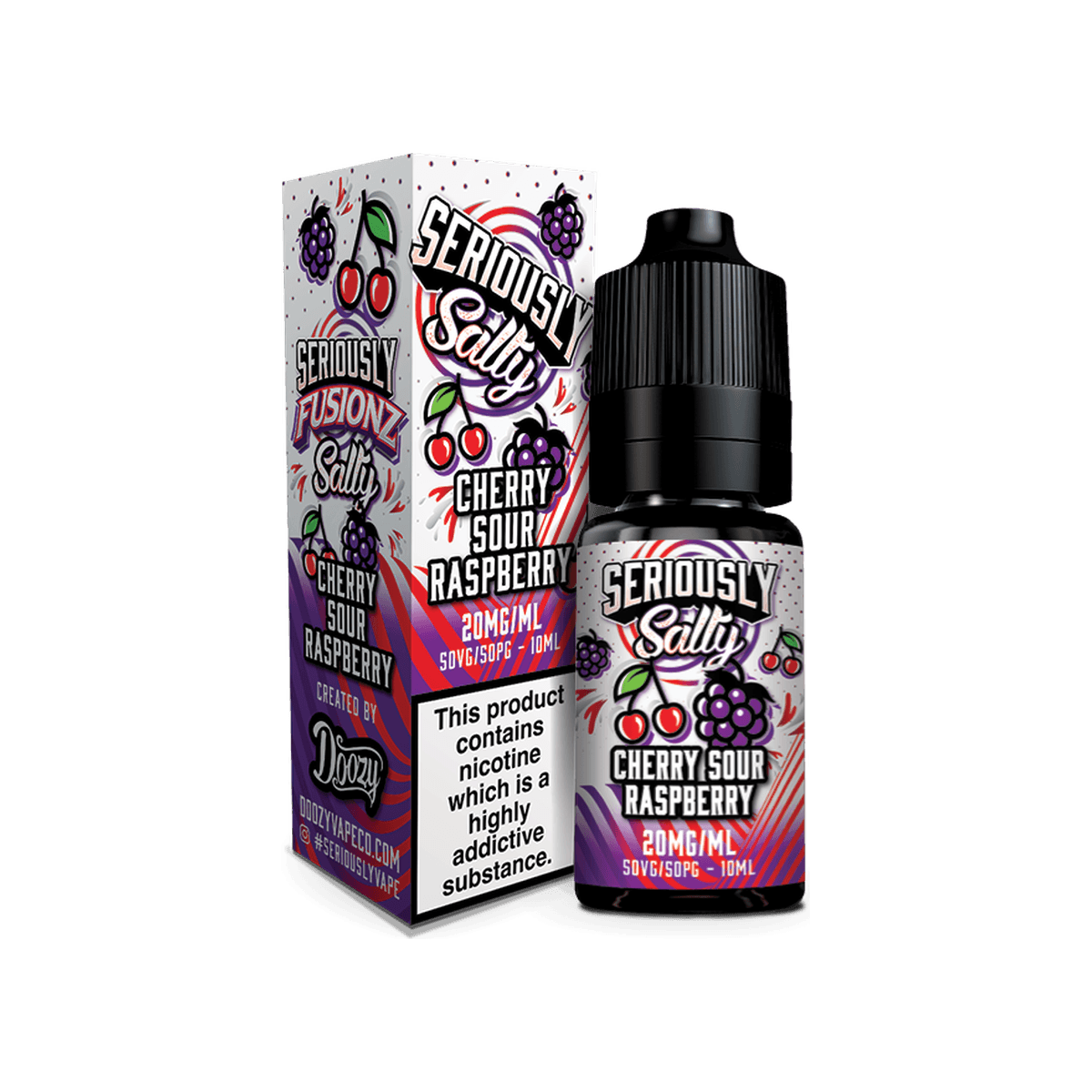 Cherry Sour Raspberry Nic Salt E-Liquid by Seriously Fusionz - 10mg E-Liquid