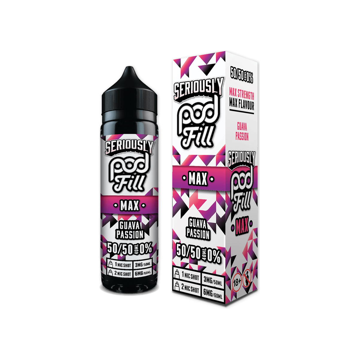 Guava Passion Shortfill E-Liquid by Seriously Pod Fill Max 40ml - 0mg E-Liquid