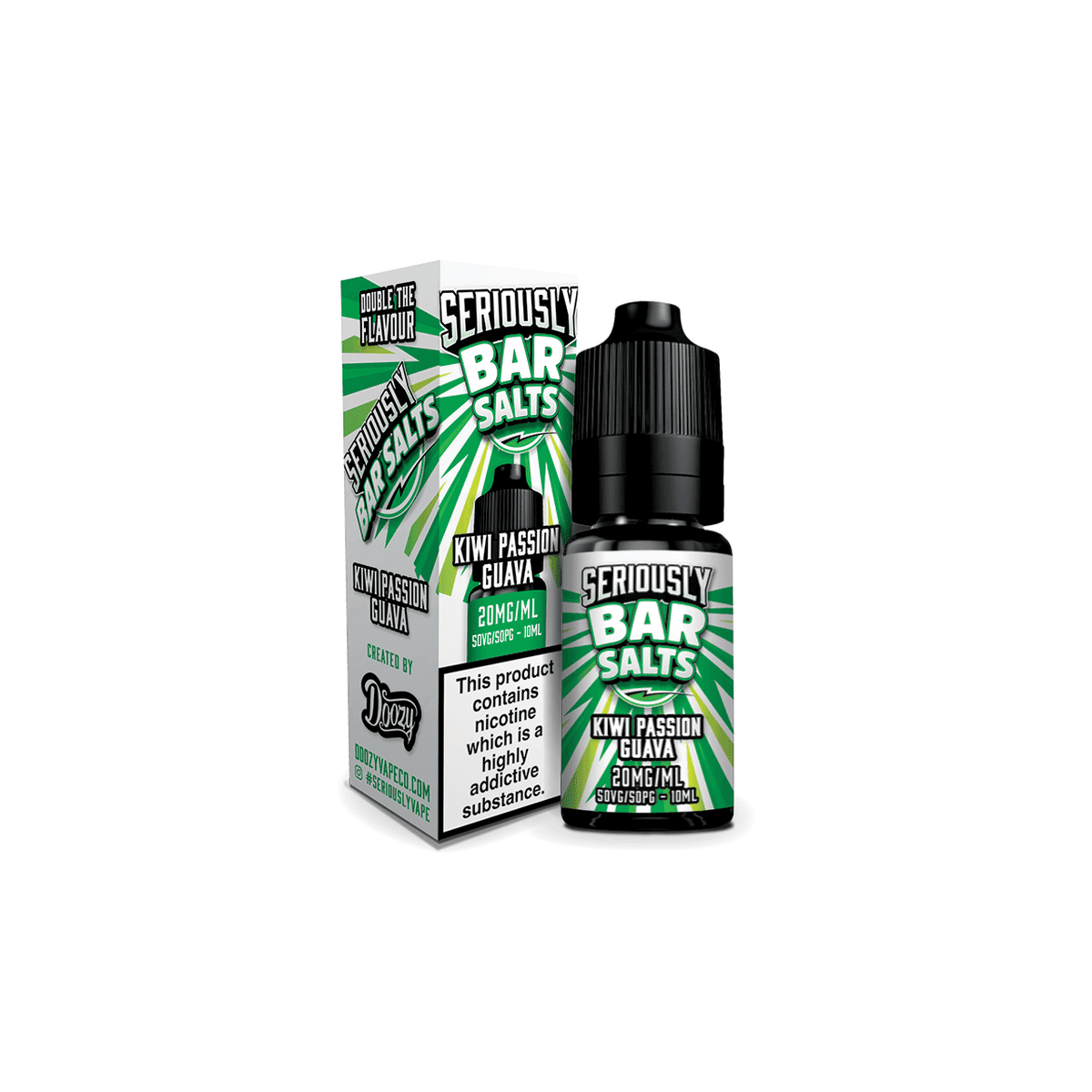 Kiwi Passionfruit Guava Nic Salt E-Liquid by Seriously Bar Salts - 10ml E-Liquid