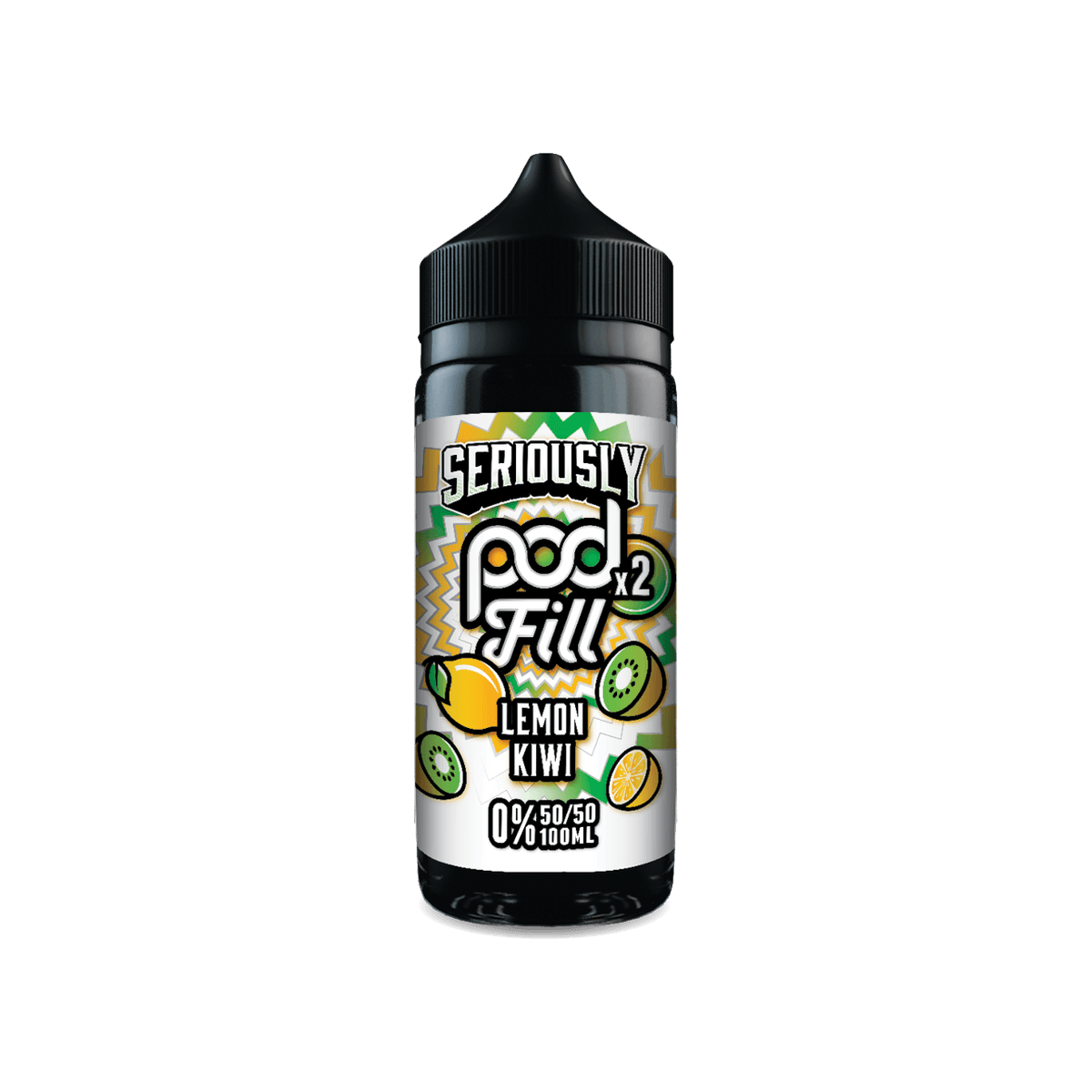 Lemon Kiwi Shortfill E-Liquid by Seriously Pod Fill x2 100ml - 0mg E-Liquid