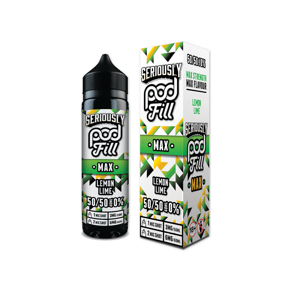 Lemon Lime Shortfill E-Liquid by Seriously Pod Fill Max 40ml