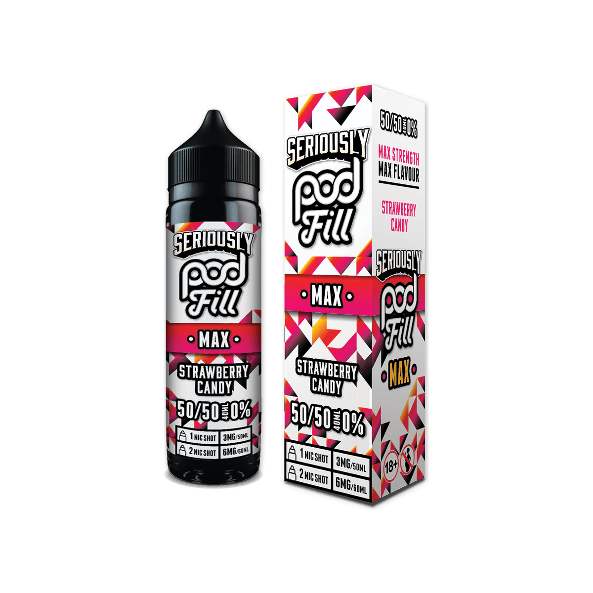 Strawberry Candy Shortfill E-Liquid by Seriously Pod Fill Max 40ml - 0mg E-Liquid