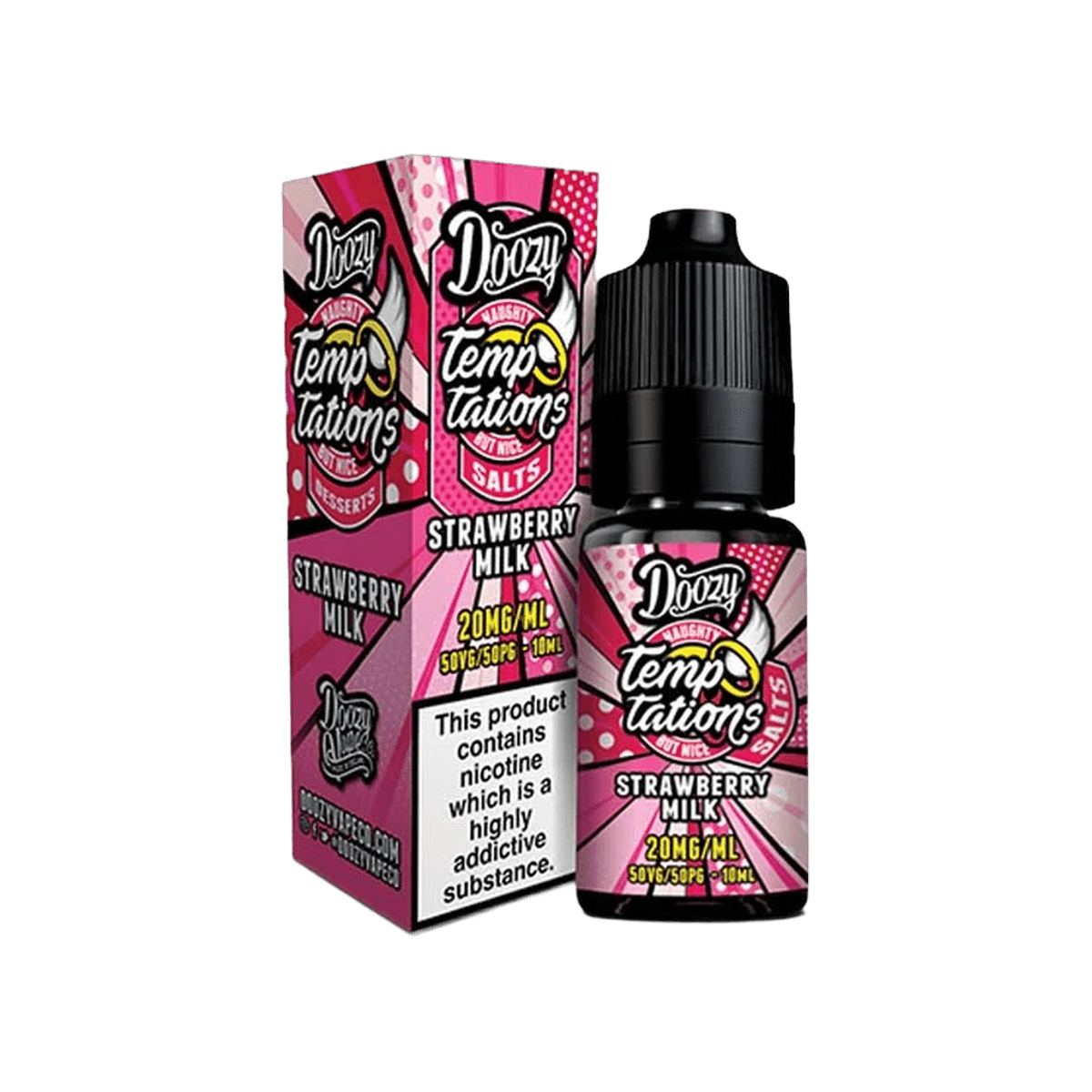 Strawberry Milk Nic Salt E-Liquid by Doozy Temptations