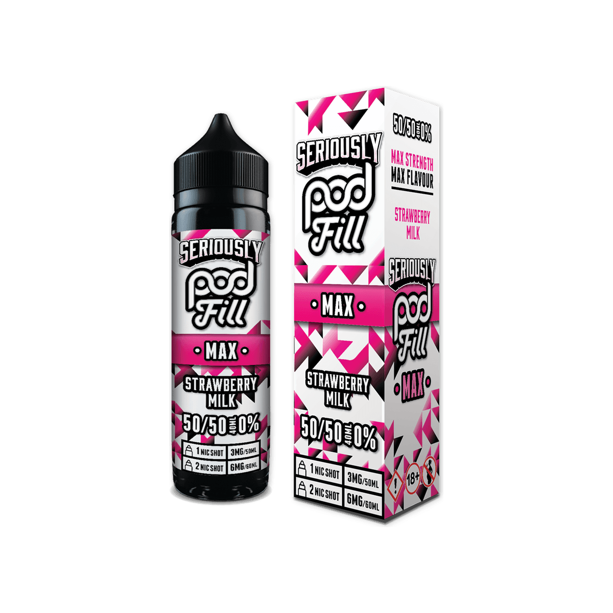Strawberry Milk Shortfill E-Liquid by Seriously Pod Fill Max 40ml - 0mg E-Liquid