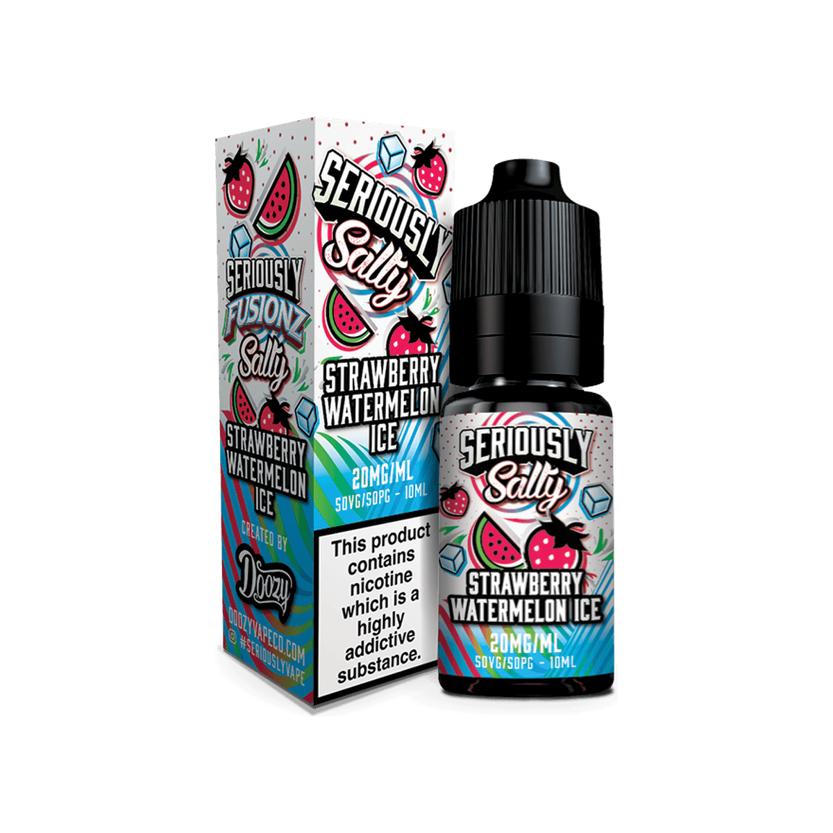 Strawberry Watermelon Ice Nic Salt E-Liquid by Seriously Fusionz - 10mg E-Liquid