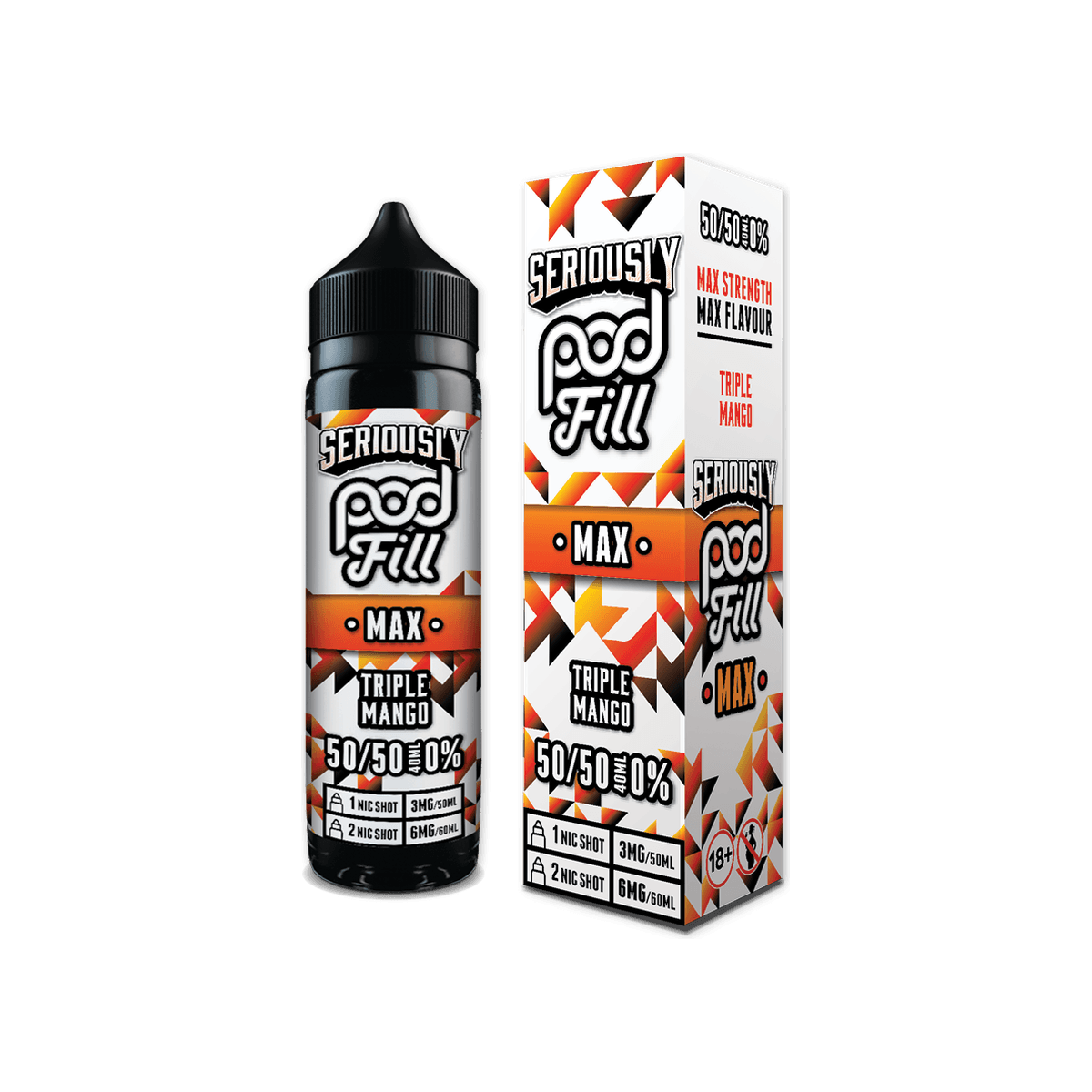 Triple Mango Shortfill E-Liquid by Seriously Pod Fill Max 40ml