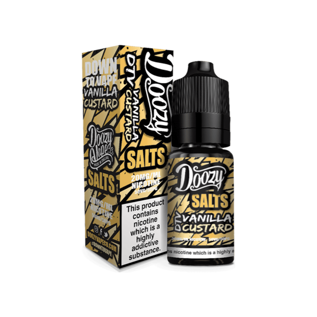 Vanilla Custard Nic Salt E-Liquid by Doozy Salts - 10mg E-Liquid