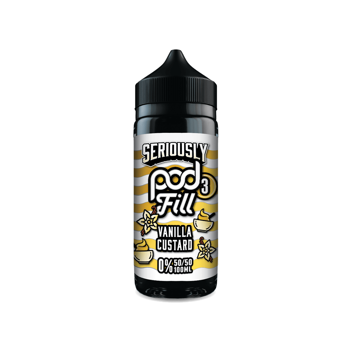Vanilla Custard Shortfill E-Liquid by Seriously Pod Fill 3 100ml
