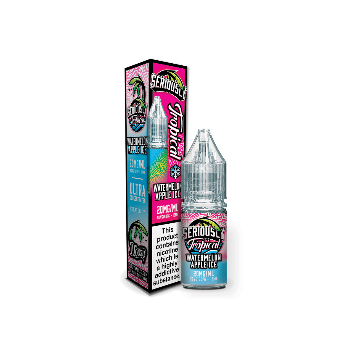 Watermelon Apple Ice Nic Salt E-Liquid by Seriously Tropical - 10mg E-Liquid