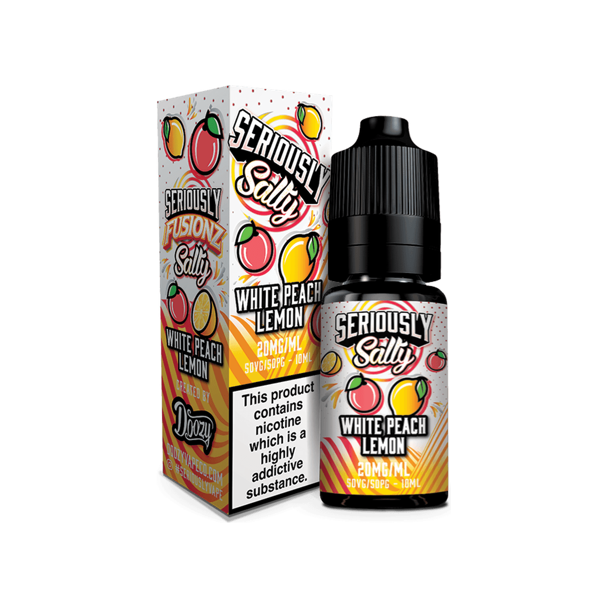 White Peach Lemon Nic Salt E-Liquid by Seriously Fusionz - 10mg E-Liquid