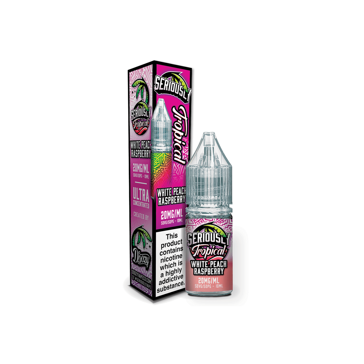 White Peach Raspberry Nic Salt E-Liquid by Seriously Tropical - 10mg E-Liquid