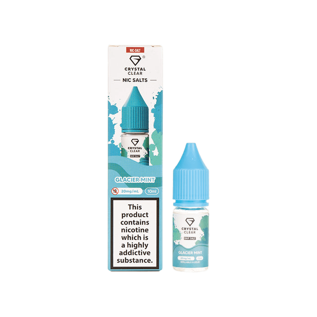 Glacier Mint Nic Salt E-Liquid by Crystal Clear - 10mg E-Liquid