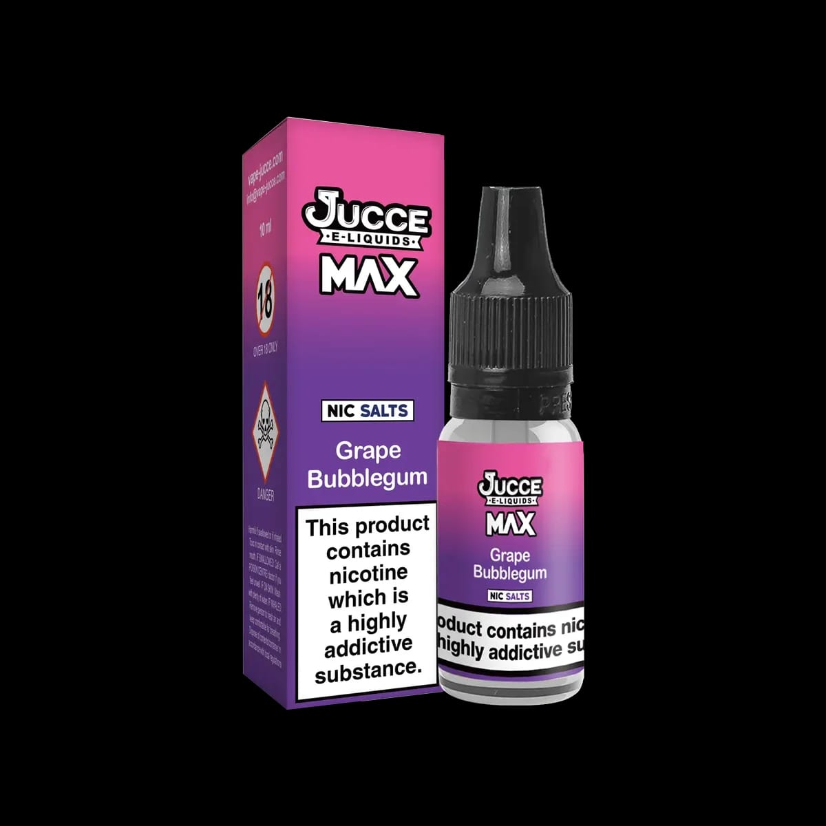 Grape Bubblegum Nic Salt E-Liquid by Jucce Max