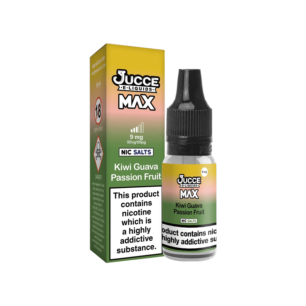 Kiwi Guava Passion Fruit Nic Salt E-Liquid by Jucce Max
