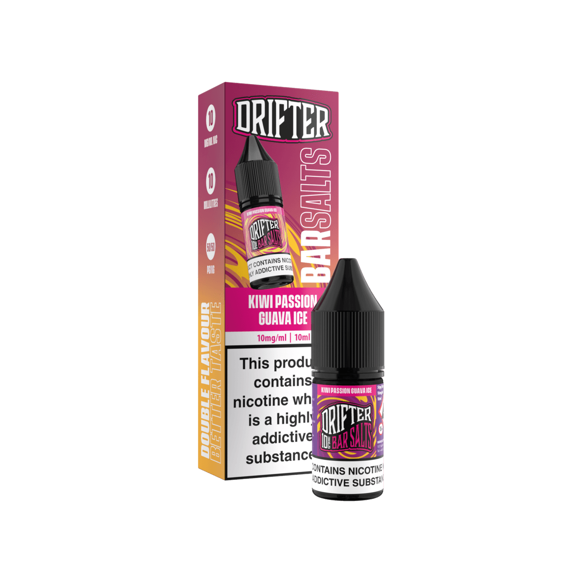 Kiwi Passion Guava Ice Nic Salt E-Liquid by Drifter Bar Salts - 10mg E-Liquid