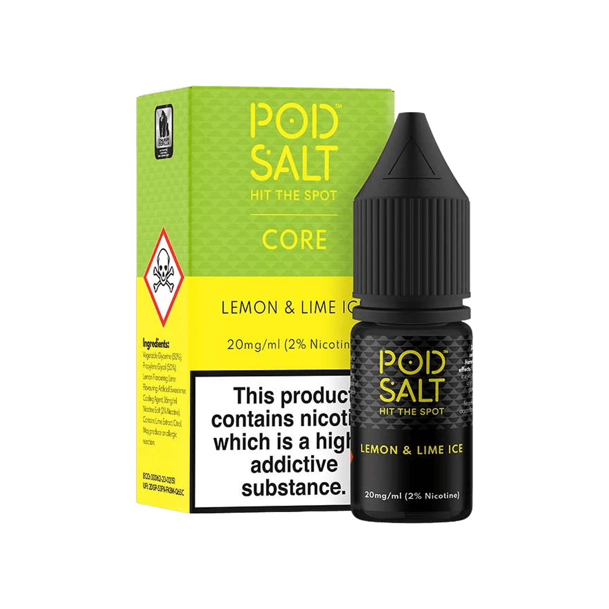 Lemon Lime Ice Nic Salt E-Liquid by Pod Salt - E-Liquids