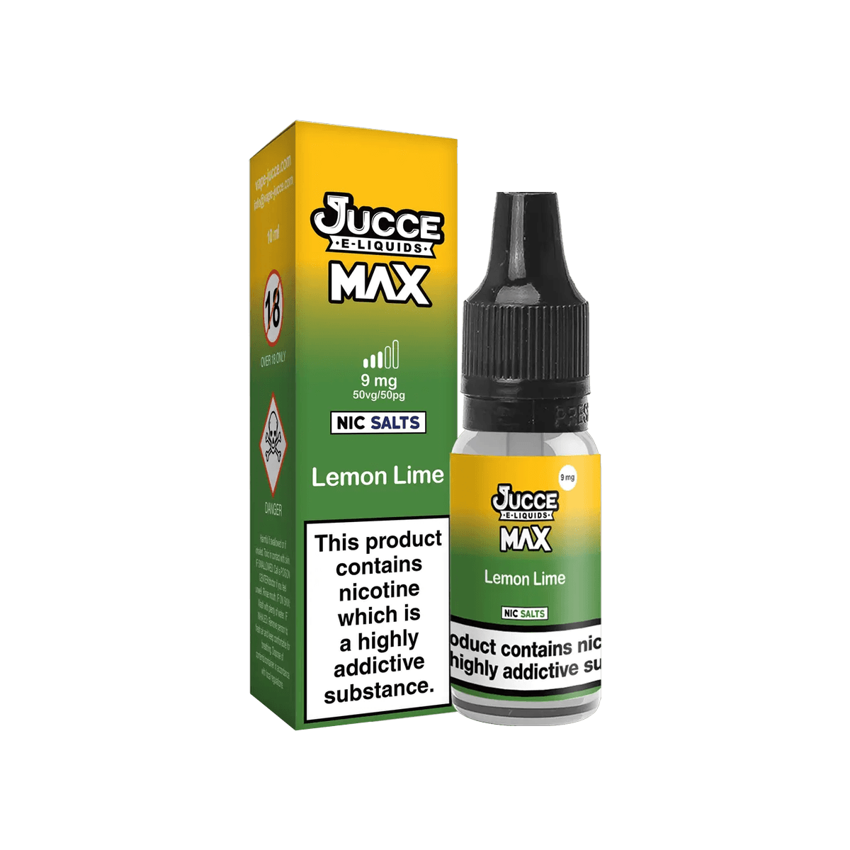 Lemon Lime Nic Salt E-Liquid by Jucce Max - 10ml E-Liquid