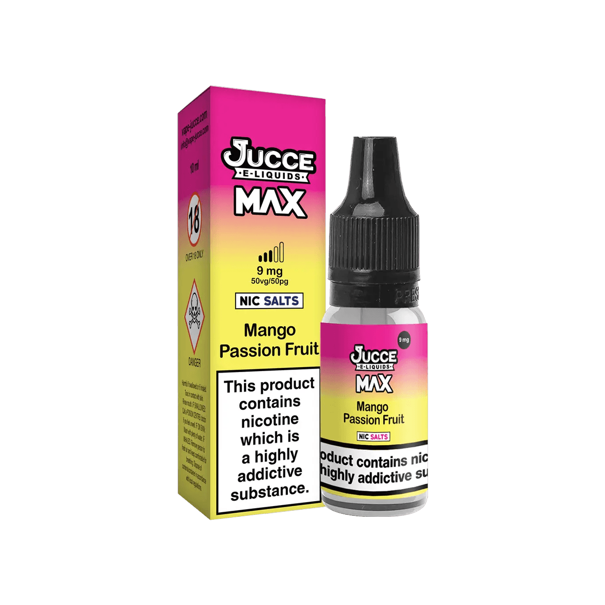 Mango Passion Fruit Nic Salt E-Liquid by Jucce Max - 10ml E-Liquid
