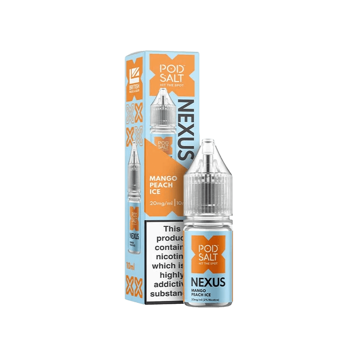 Mango Peach Ice Nic Salt E-Liquid by Pod Salt Nexus