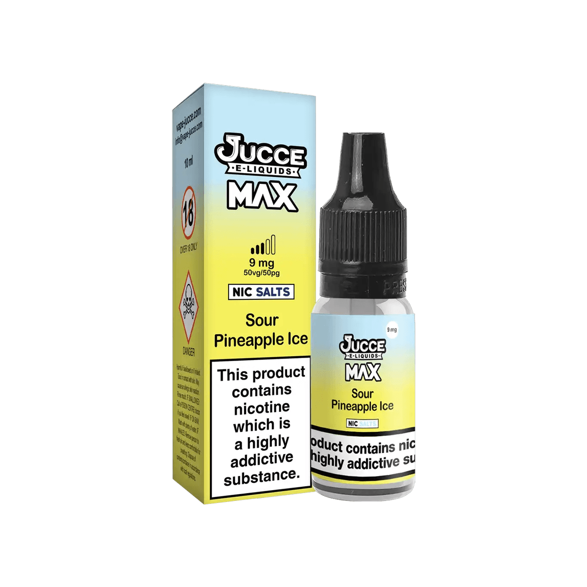 Sour Pineapple Ice Nic Salt E-Liquid by Jucce Max - 10ml E-Liquid
