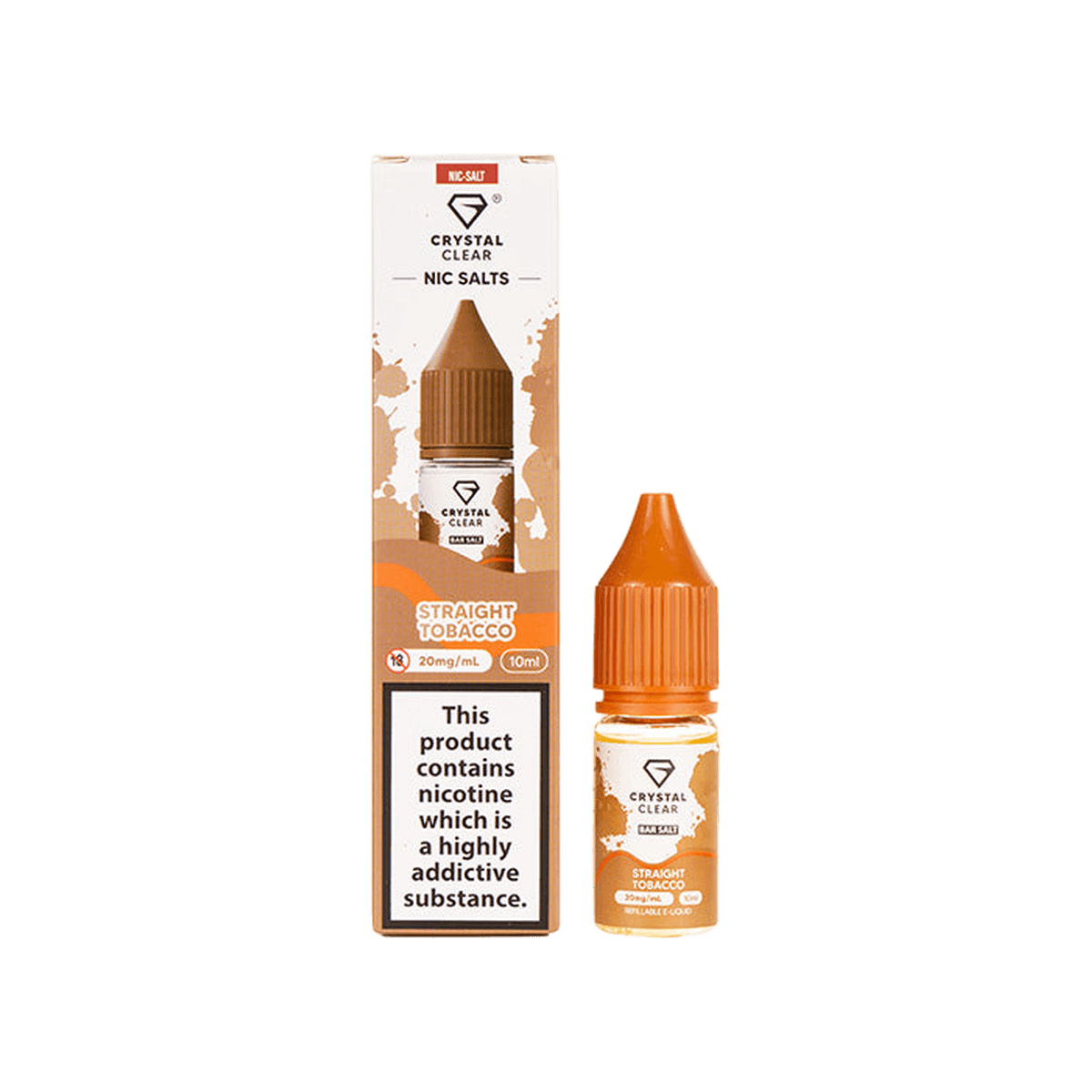 Straight Tobacco Nic Salt E-Liquid by Crystal Clear