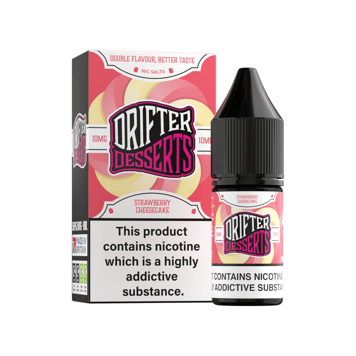 Strawberry Cheesecake Nic Salt E-Liquid by Drifter Desserts - E-Liquids