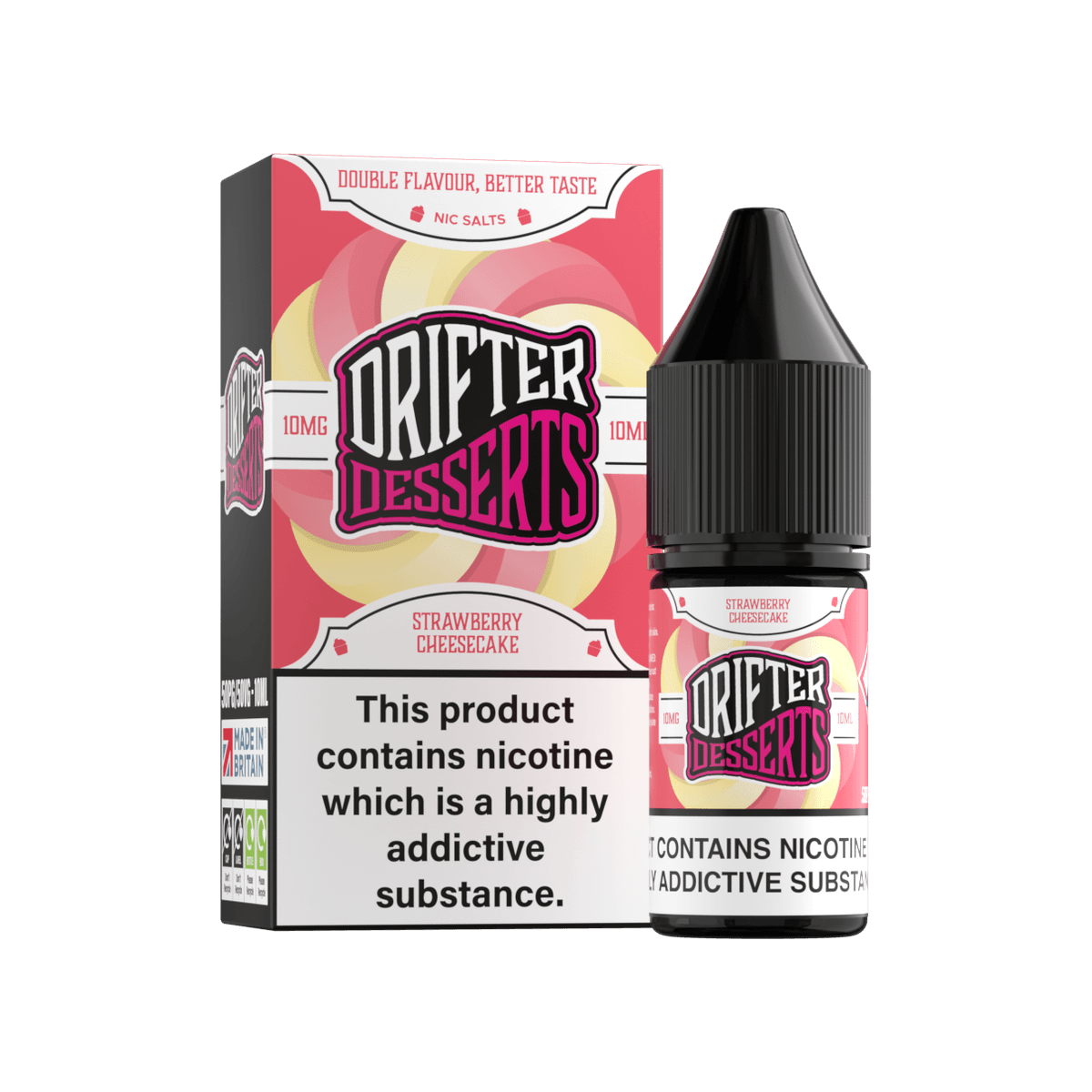 Strawberry Cheesecake Nic Salt E-Liquid by Drifter Desserts