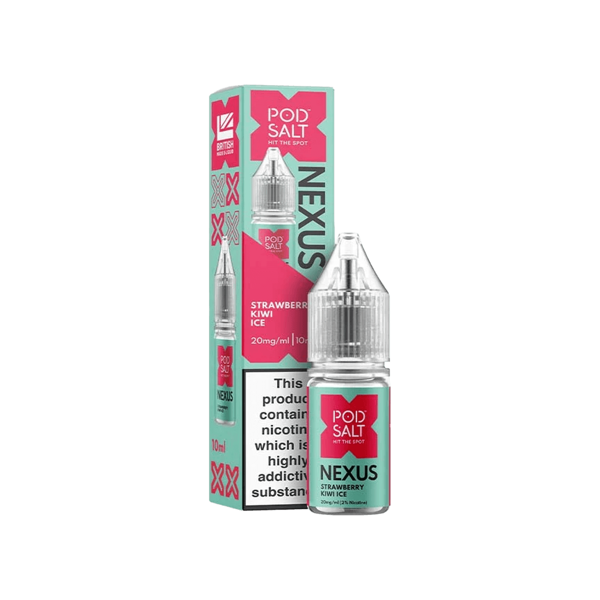 Strawberry Kiwi Ice Nic Salt E-Liquid by Pod Salt Nexus - E-Liquids