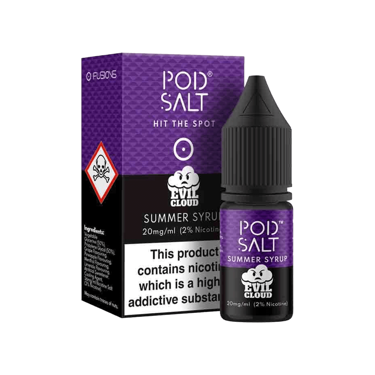 Summer Syrup Nic Salt E-Liquid by Pod Salt Evil Cloud - E-Liquids